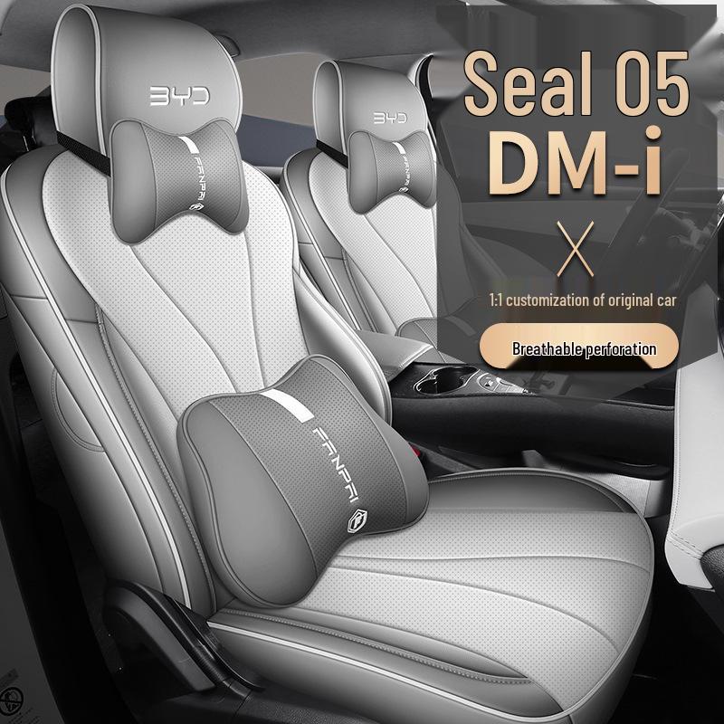 Pernițe pentru scaune auto din piele integrală, pentru toate anotimpurile, pentru BYD Seal 05DM-i - Potrivire universală pentru cinci locuri