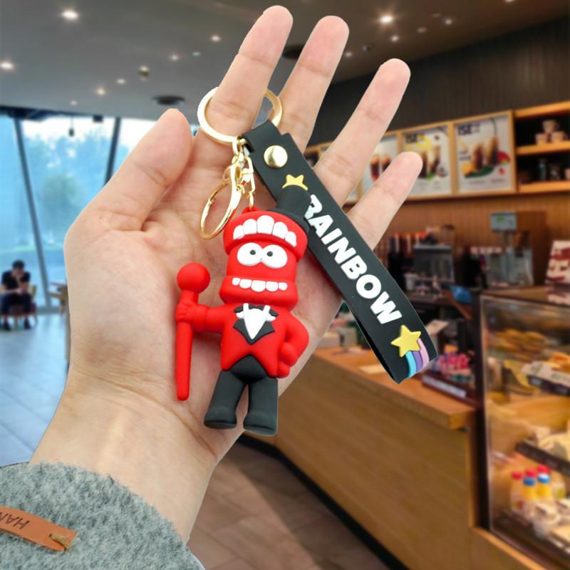 Klíčenka Magický Digitální Cirkus Barevný Kreslený Gumový Přívěsek na Tašku Roztomilé Doplňky
