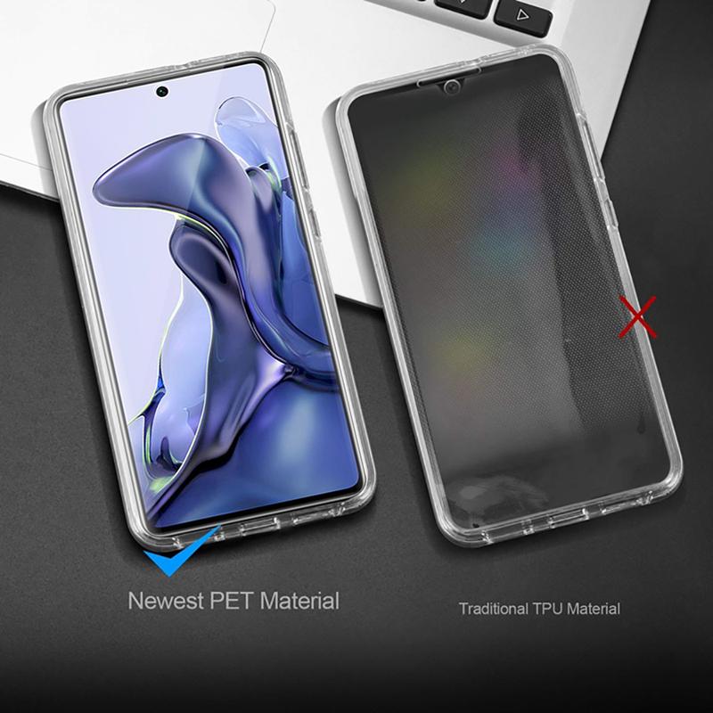 Husă dublă transparentă de 360 de grade pentru Xiaomi Redmi Note 11 10 10S 9S 9 8T 8 Pro 11T 9T 9A Mi 11 Pro Ultra Poco M3 X3 NFC din silicon Husă față spate completă