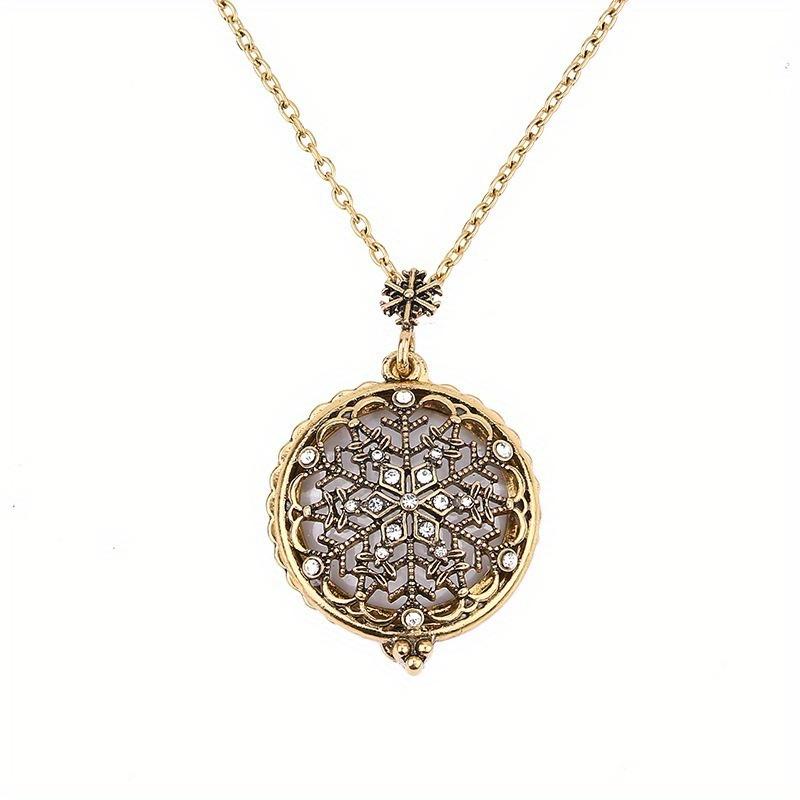 

Ожерелье с увеличительным стеклом, кулон из медного сплава для бабушек и дедушек, чтобы обеспечить лучший подарок snowflake