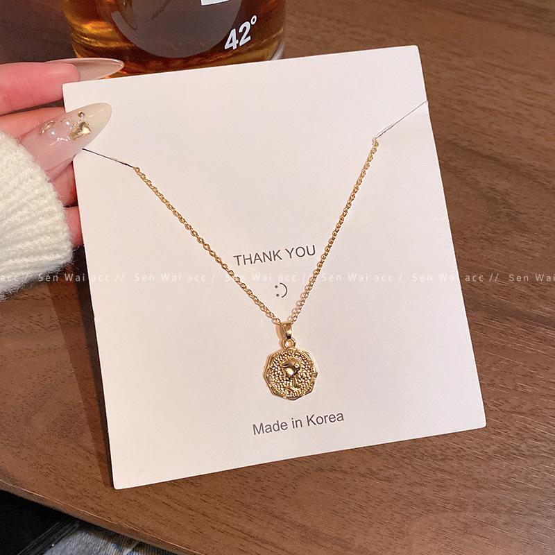 Французская ретро неправильная подвеска ожерелье женская 2026 новый нишевый цепочка для свитера цепочка на шею аксессуары