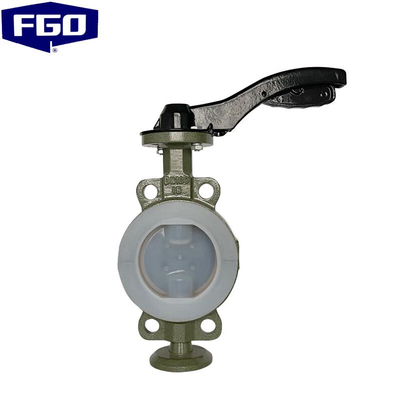 FGO D71F46-16C Lever Operated Wafer Lined Butterfly Valve