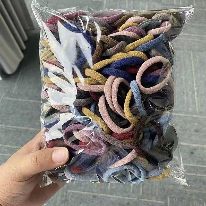 20/50/100 Stück schwarze Haargummis, Damen-Haargummis, hochelastische Gummiband-Haargummis, Haargummis