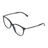 Logo Design Oval Optical Frame Women's Black