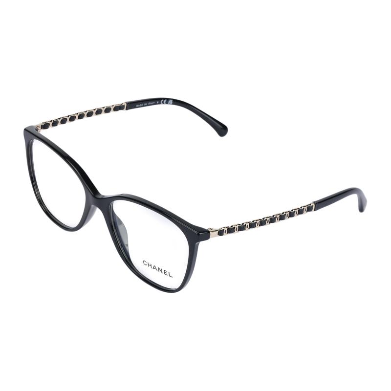 

CHANEL logo design oval optical frame women s black чорний