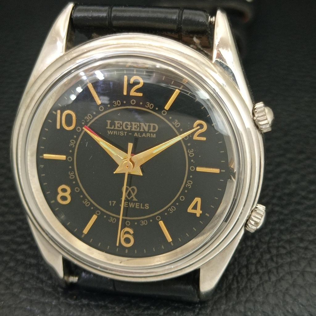 HAND-WINDING VINTAGE LEGEND SWISS MENS REFURBISHED ALARM WATCH a707502-1