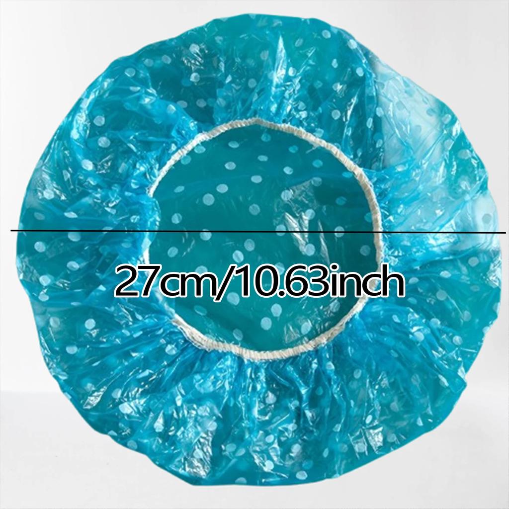 3/9 Stück Klare Plastik Duschhauben Groß Elastisch Dick Badehaube Spa Badezubehör-Farbe zufällig