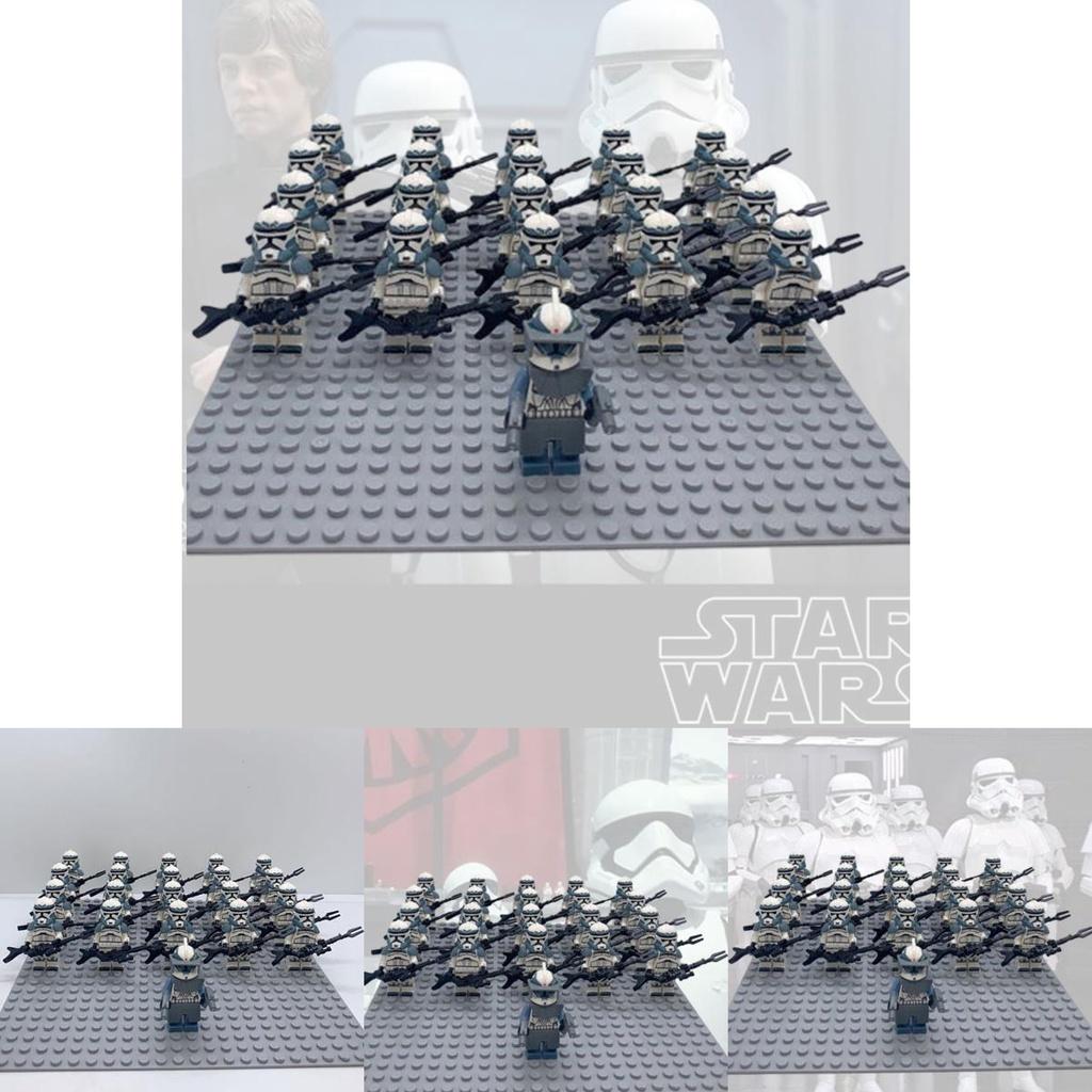 21pcs Bagged Star Wars Clone Trooper Building Blocks Abs Plastic Small Granules Creative Style