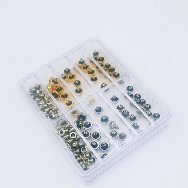 Watch Crown Stem Replacement Part Alloy Steel Accessories for Watch Repair and Maintenance Watchmaker Tool