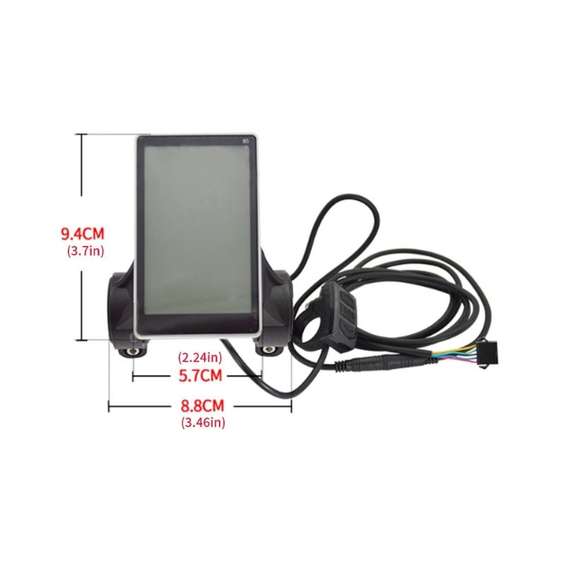 Univerzální LCD displej pro elektrokolo 5pinový Displej rychloměru elektrokola Ovládací panel Snadná instalace