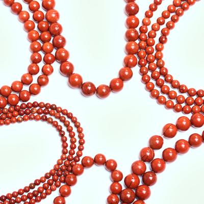 Natuursteen 4/6/8/10mm DIY Ketting Rond Sieraden Maken Accessoires Hangers Redstone Armbanden 40/30/20/20 STuks Losse Kralen