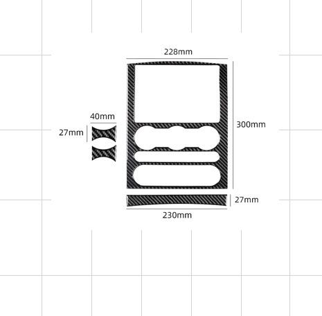 Suitable for Ford Explorer 13-18 interior modified real carbon fiber gear water cup gear gear decorative car parts