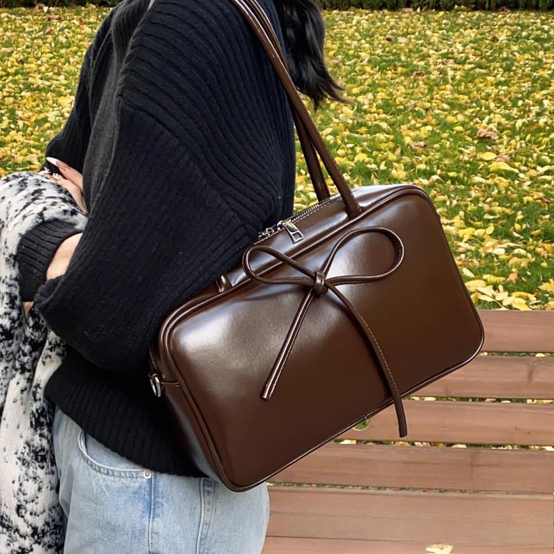 Ielgy Large-Capacity Bag Autumn Winter All-Match Retro One-Shoulder Underarm Cross-