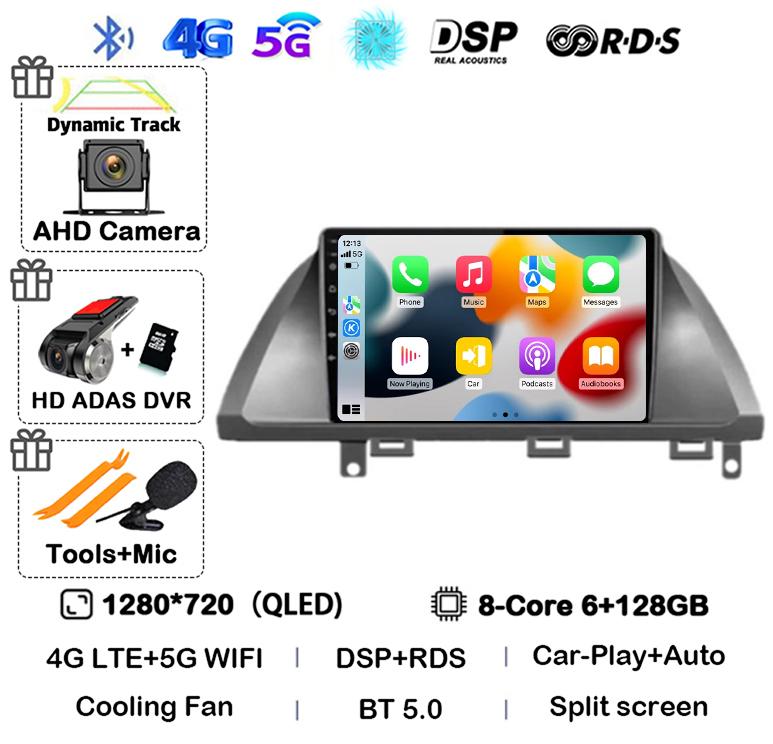 Android 14 Auto Carplay For Honda Odyssey 2005 - 2010 Screen Car Radio Stereo GPS Navigation Multimedia Video Player WIFI 4G DSP
