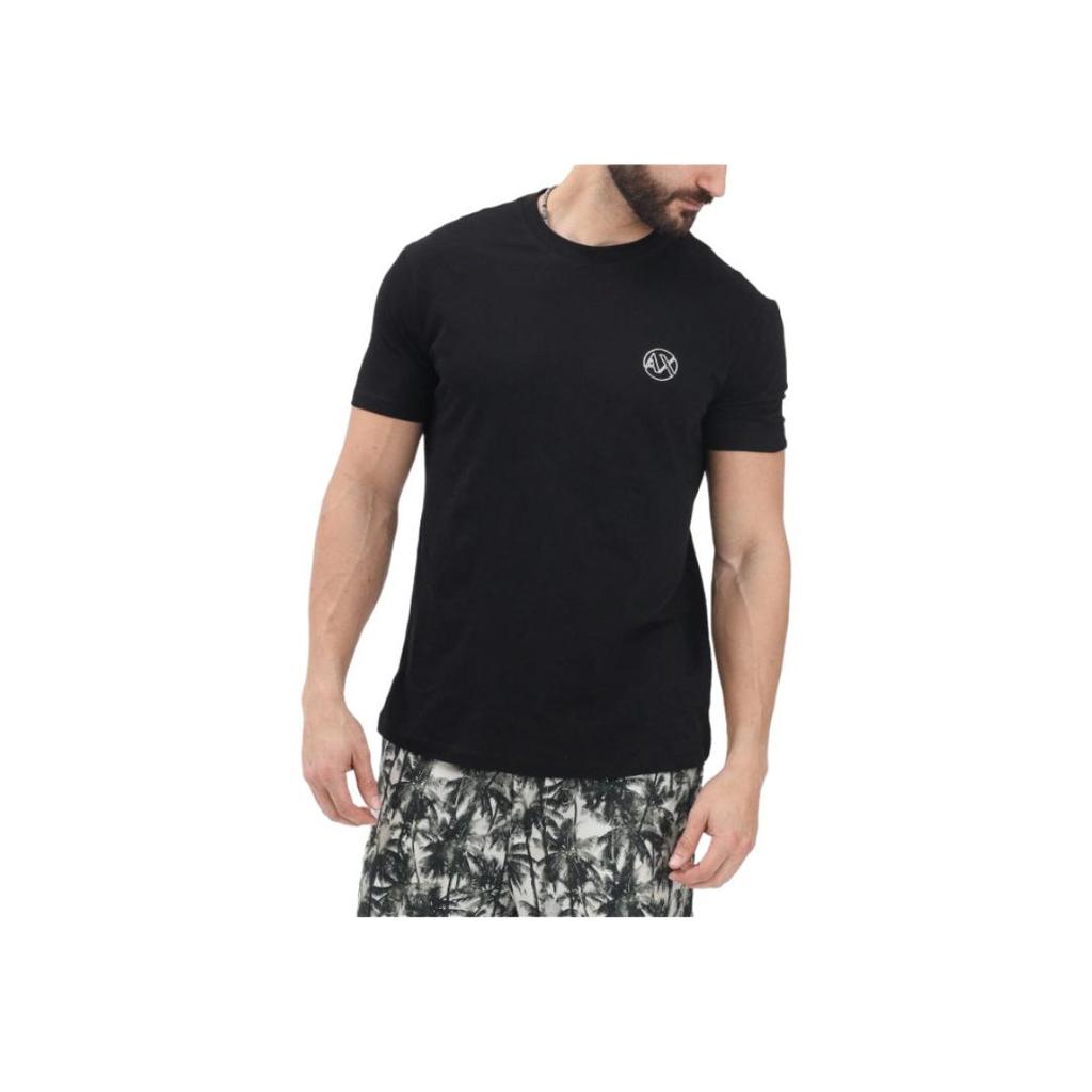 Armani Exchange Letter Round Neck Short Sleeve T-Shirt Men Tops Black XM000558-AF10358-UC001