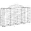 VidaXL Paniers à gabions arqués 8 pcs 200x30x100/120 cm Fer galvanisé, gabion, cage de gabion, panier de mur de gabion, mur 3146116