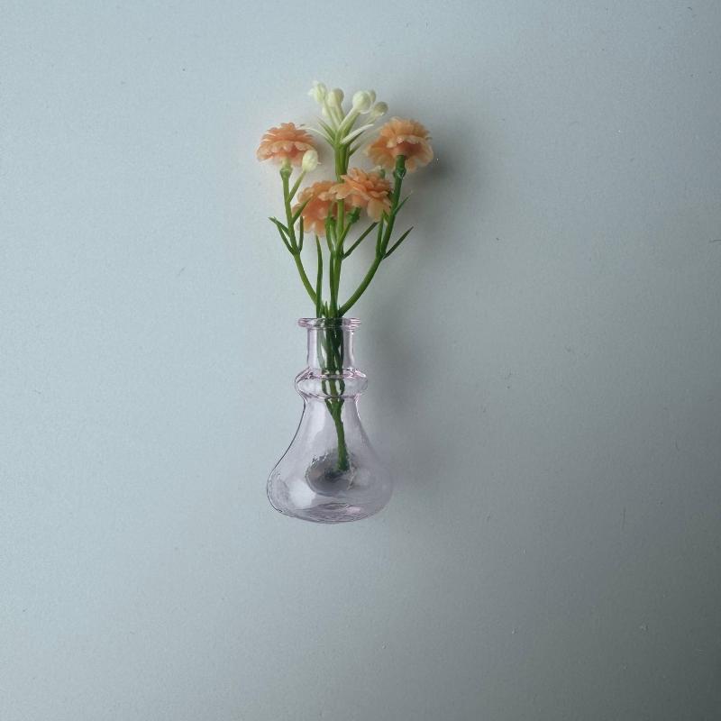 Mini Glass Bottle Flower Vase Fridge Magnets Big Small Sizes For Home Kitchen Diy Decoration Ornaments
