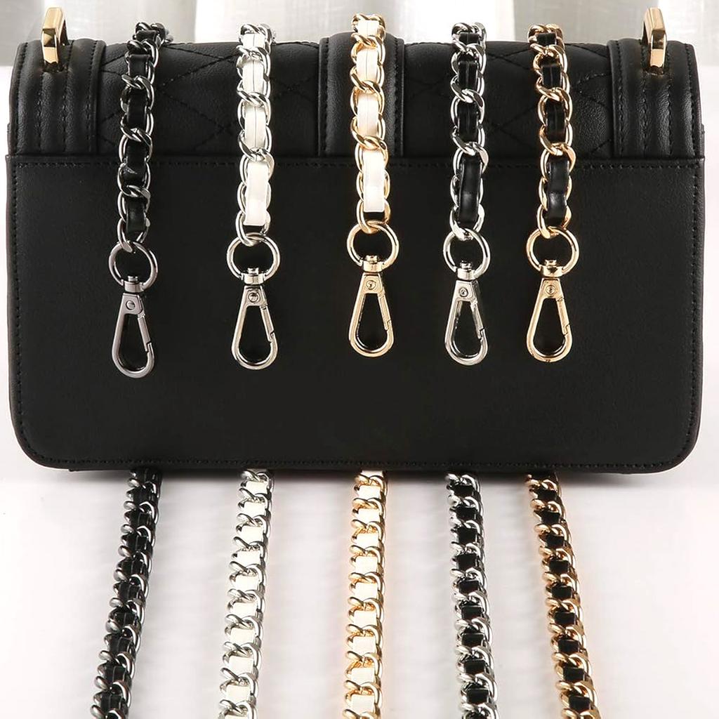 Metal Chain Purse Straps Replacement Crossbody, DIY Purse Chain Accessories, Crossbody Bag and Handbag Strap