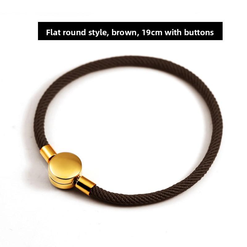 XD MB041 Simple red string bracelet year, can be worn with 3D hard gold beads, couple's bracelet, 3mm red rope fortune bracelet
