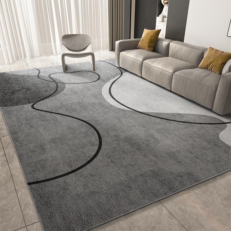 Minimalist Luxury Lint-free Carpet for Living Room Decoration Bedroom Office Easy Clean Rug Large Area Antiskid Soft Floor Mats