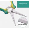 Straight Head Stainless Steel Sharp Slim Blade Labor-Saving Pruning Shears TPR Handle Household Garden Scissors Bonsai Plants