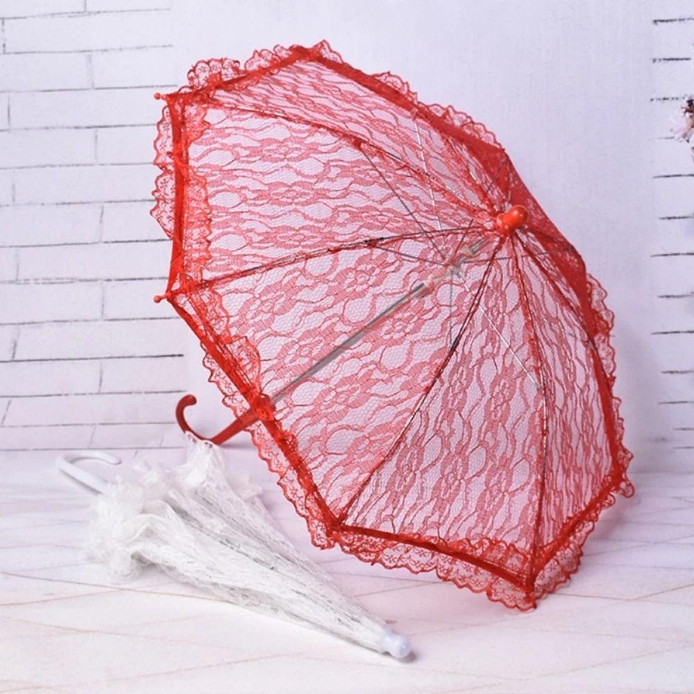 Lolita Mini Bridal Umbrella Hollowed Out Bride Prop Umbrella Photography Props