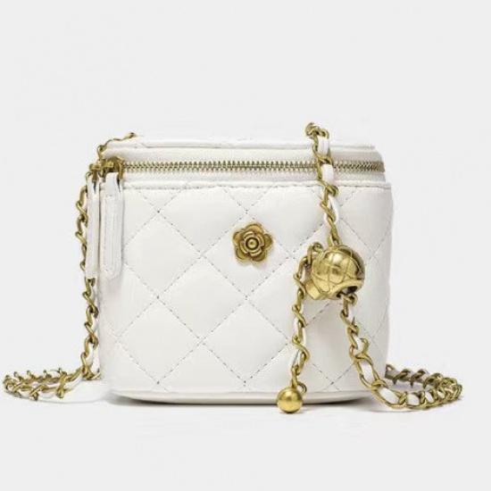 Private Garden 2023 New Camellia Diamond Chain Box Small Bag Women Summer Mini Shoulder Crossbody Bag