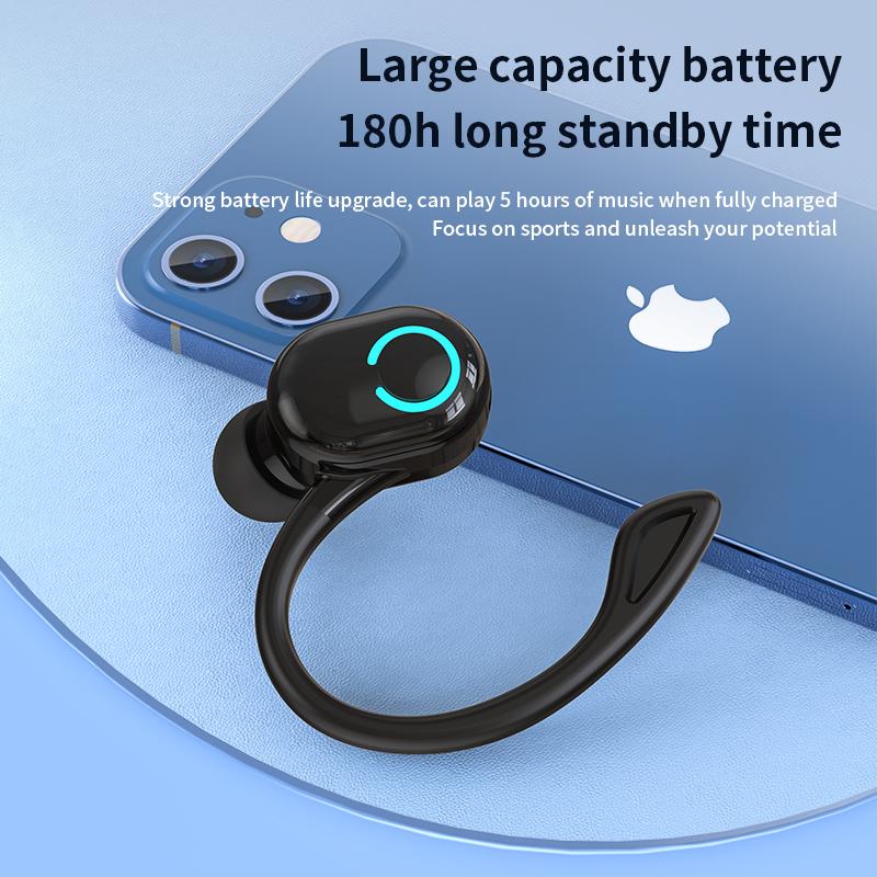 Wireless Bluetooth Earphones HIFI Bass With HD MIC Ear-Hook Earbuds Noise Cancelling Life Waterproof Game Sports Music Headsets