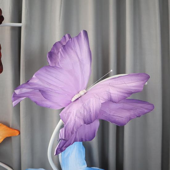 Jättefjäril Festdekoration Stor Konstgjord Pappersfjäril för Bröllopsfest Bankett Hem Trädgård Bakgrundsdekor