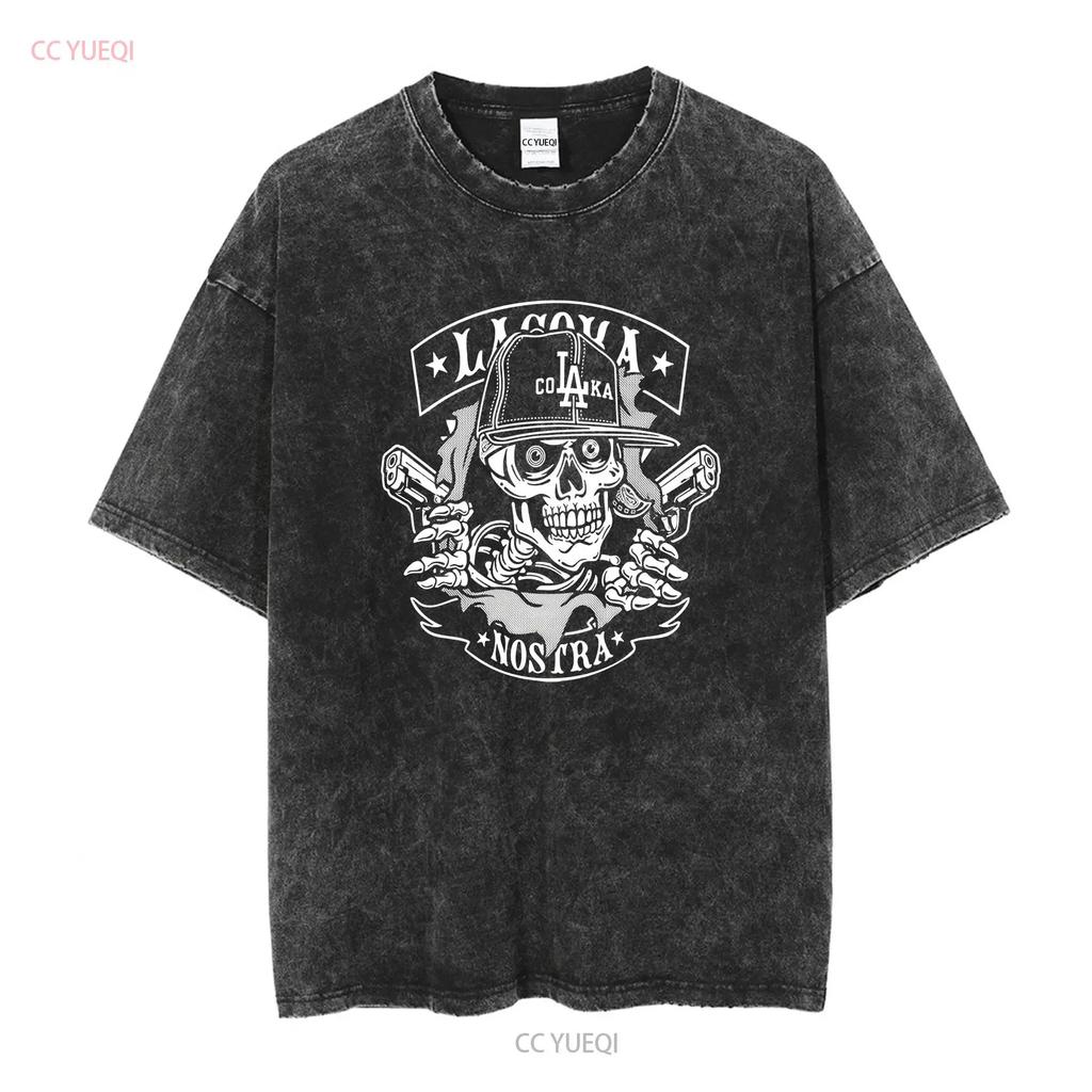New La Coka Nostra Ripper For Fans S 5XL T Shirt DN75 Vintage Washed Casual Designer Clothes Soft Graphic Versatile Fashion