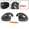 2X Backspegelskydd För Mini Cooper R55 R56 R57 R58 R59 R60 R61 Kolfiber Spegelskydd Lock Plast Exteriör Bil