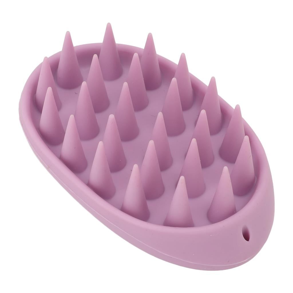 3pcs Oval Shape Hair Brush Silicone Elastic Wide Teeth Shampoo Brush for Hair Washing Cleaning