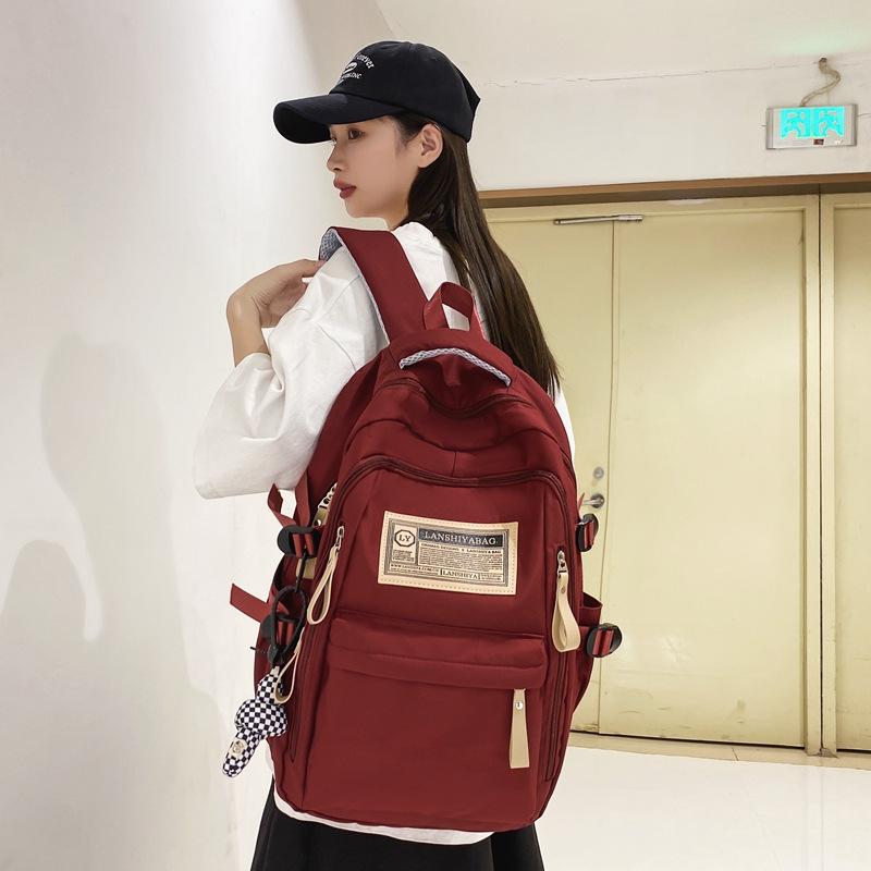 Schultasche Studentin Highschool-Mädchen Rucksack einfach große Kapazität Jungenrucksack