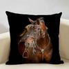 Funda de Cojín Animal Caballo Hermoso Patrón de Caballo Funda de Almohada para Sofá Decoración Artística para Sala de Estar en Casa Funda de Cojín 45x45cm Lino