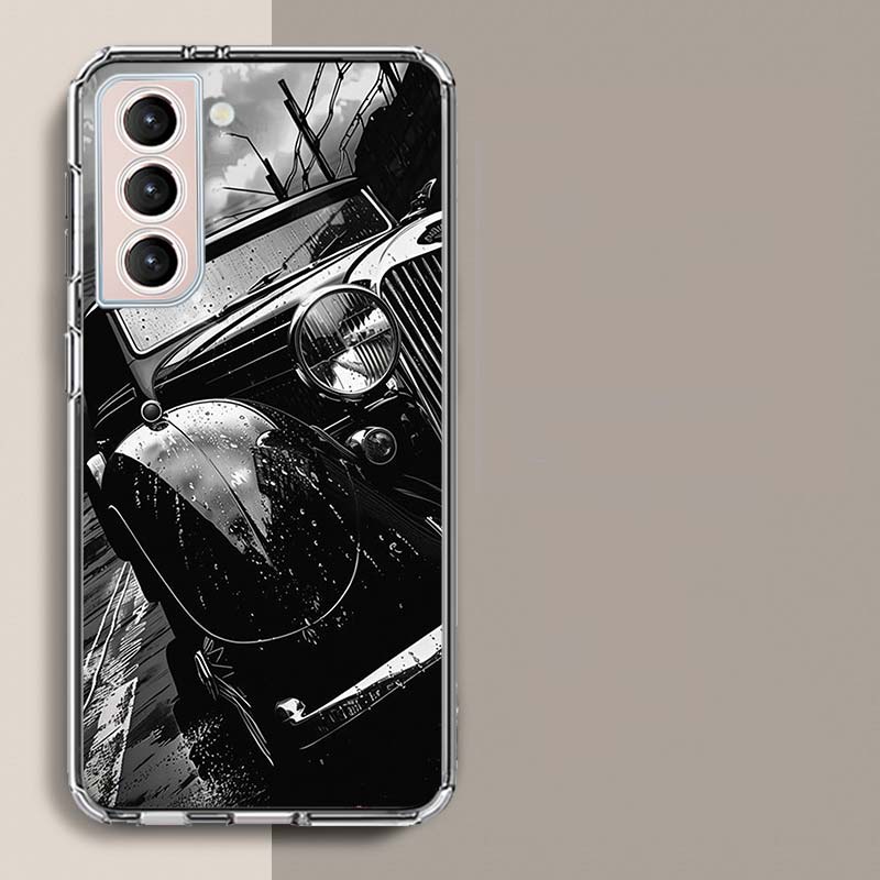 Steampunk Car Phone Case For Samsung Galaxy S25 Edge S24 S23 FE S21 S20 S10 Plus S22 S26 Ultra Cover Clear Cases TPU Capa Shell