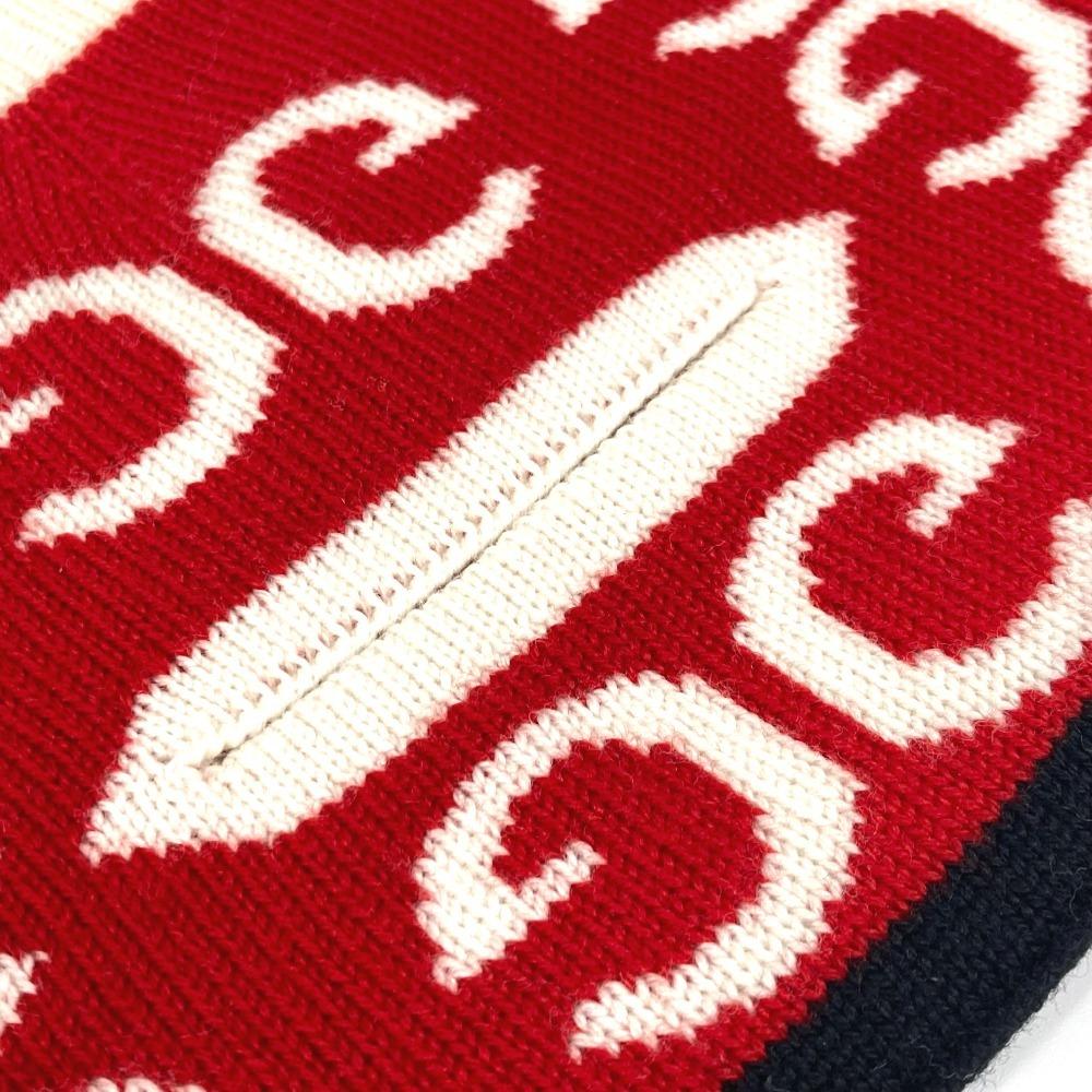 GUCCI logo neck warmer Accessories Scarf wool Red/White