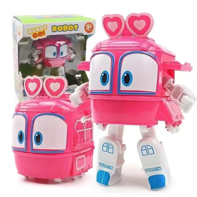 Children Cartoon Trains Deformation Robots Model Toys Plastics Train Action Figure Robot Car Anime Game Kids Gifts