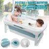 Plastic Portable Bathtub for Adult One Person Twins Bath Full Body Bath Large Folding Bathtub Baby Swimming Shower Pool Pink/Blue 1.4m