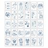 Summer Fashion Tattoo Sticker Set of 30, A Character Set, 1 Set