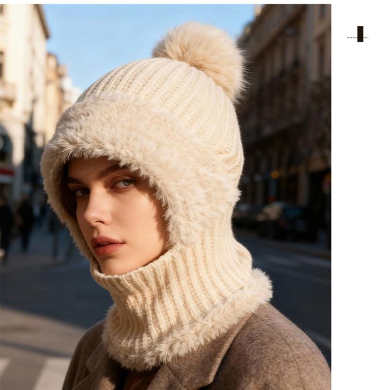 Balaclava Warm Hat Trapper Hat Stylish Cap Warm Hat Ushanka Hat for Outdoor Winter Mask for Skiing Camping Hiking