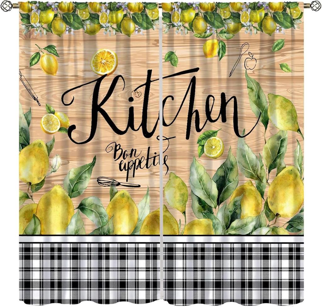Erdbeer Frucht Blume Niedliche Vorhänge Groovy Funky Trendige Blumenbedruckte Stangentasche Fensterbehänge für Mädchen Schlafzimmer Wohnzimmer