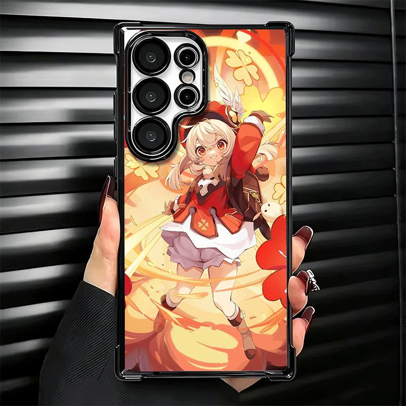 Genshin Impact Klee Plating Phone Case For Samsung Galaxy S24 S25 FE S26 Edge S23 Ultra S22 S21 Plus S20 Anti-Fall Airabag Cover