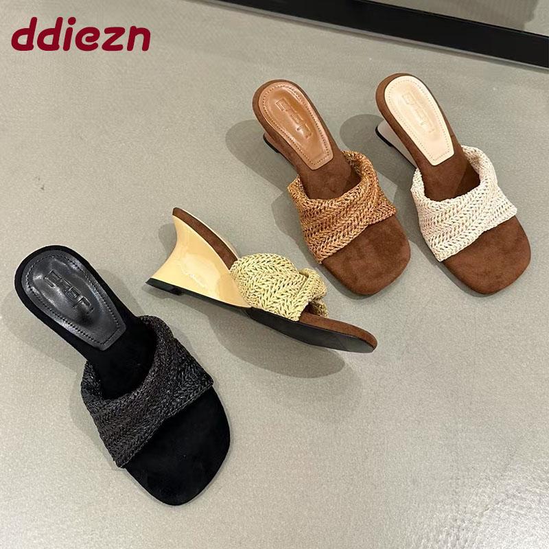 Fashion Fashion Wedges Summer Beach Slides Women Heeled Sandals Shoes Female Wedges Sandals Slippers Shoes For Ladies New In 2025