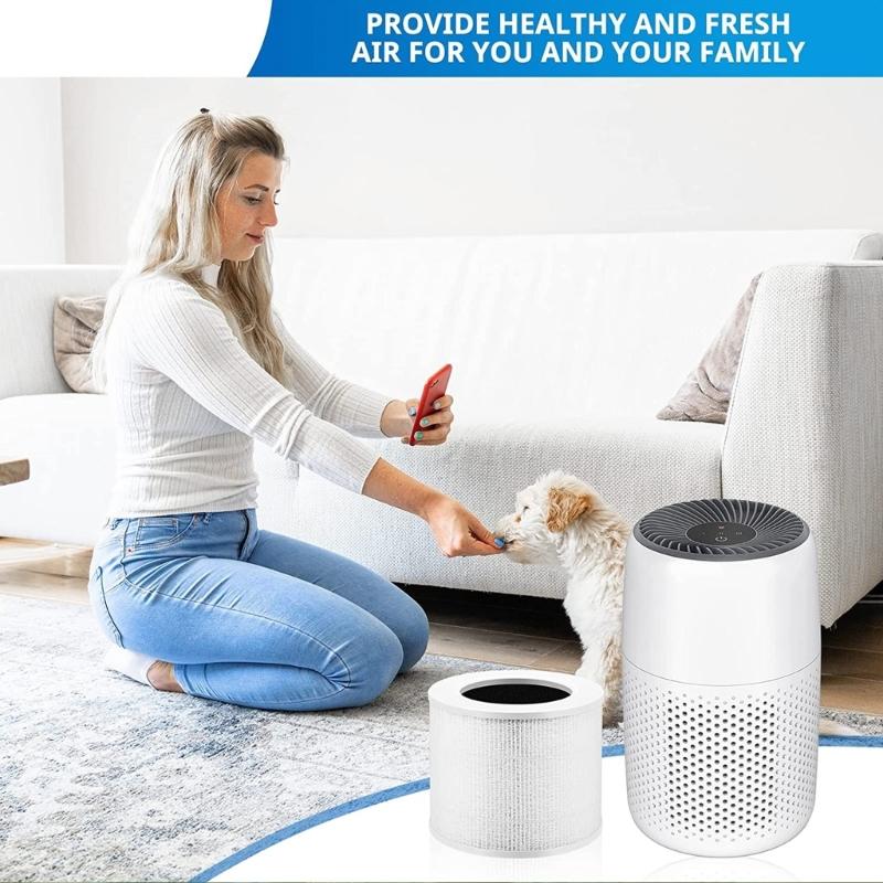 Replacement Air Purifier Filter Suitable for LEVOIT-Core Mini/Mini-RF HEPA 360-Degree Activated Carbon Filtration 2 Pack