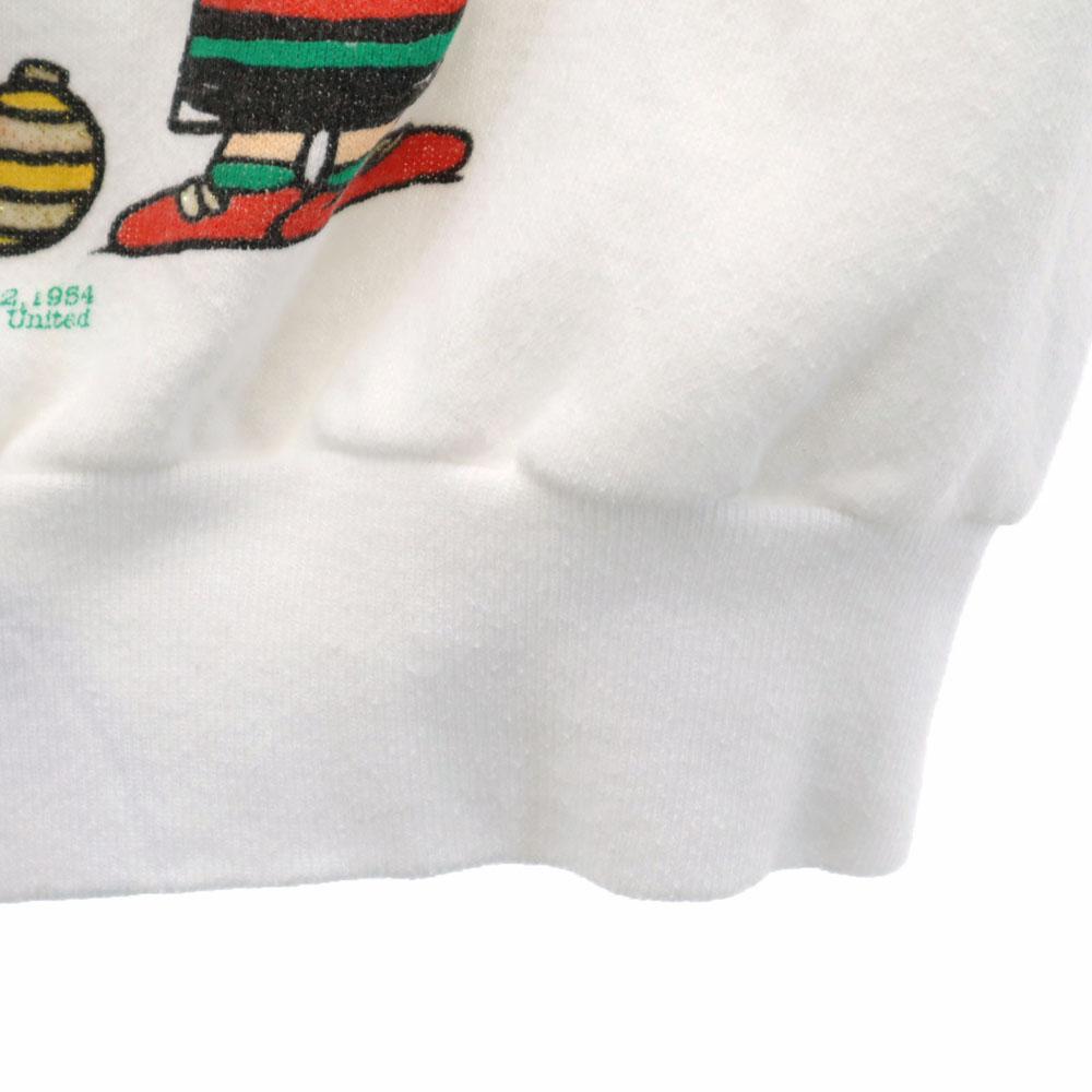 PEANUTS 90s Made in USA Old SnoopyPattern Long sleeve sweat trainer Men's Used