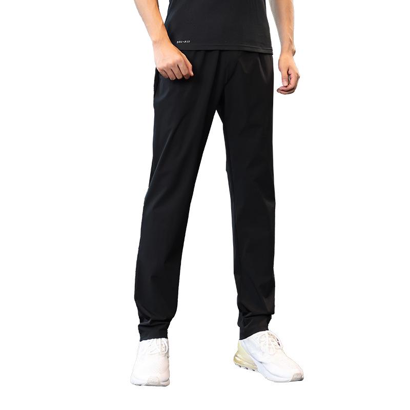 Men's Lightweight Quick-Dry Running Fitness Pants - Straight-Leg Micro-Elastic Spring Style