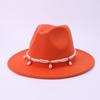 New European and American women's big-brimmed top hat British retro accessories jazz hat men's woolen felt hat sun hat