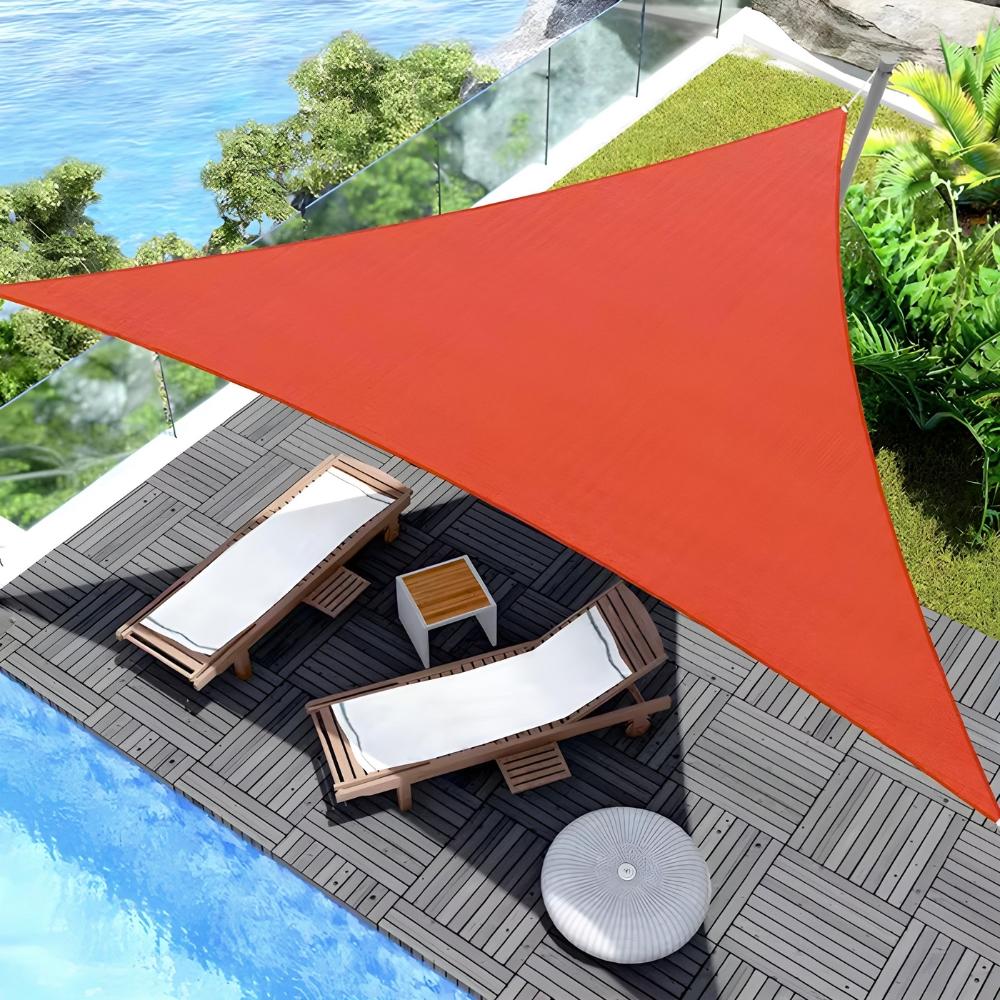 Sail, canopy, shade, awning, 7x5x5, triangle, sun protection, UV, red