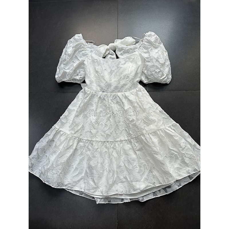 Export Single Los Angeles Single Bare Back Escaped Princess Fluffy Cute Cute Fairy Dark Pattern Dress