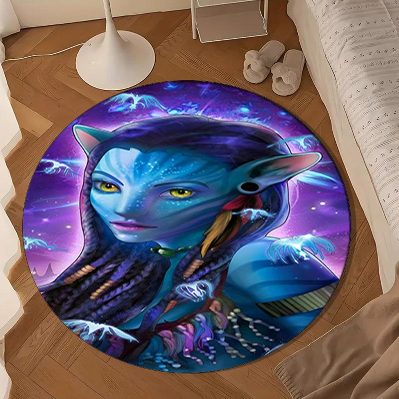 Frontiers Of Pandora Round Rug for Livingroom,Bedroom, Palyroom, Chair Rug, Area Rug, Circle Carpet, Large Size Decor Fan Christmas Gift